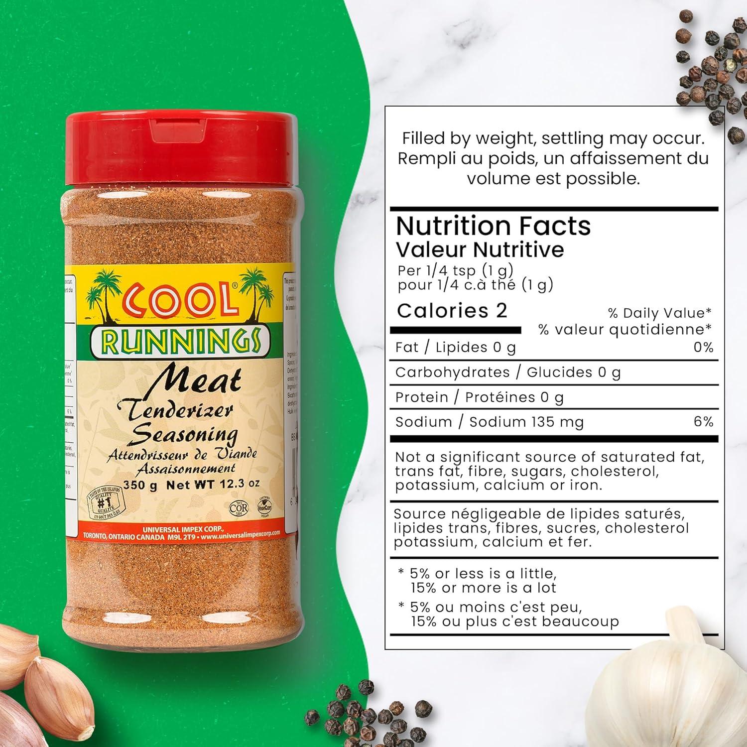 Condimento Ablandador de Carne Cool Runnings 350g - Sabor Intenso