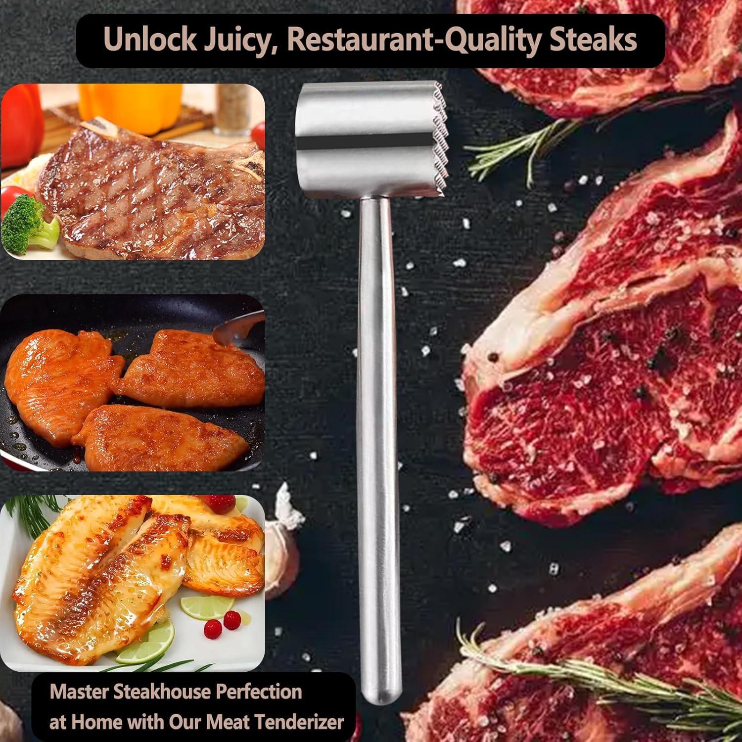 Mallet de ablandador de carne XueVeer acero inoxidable 304