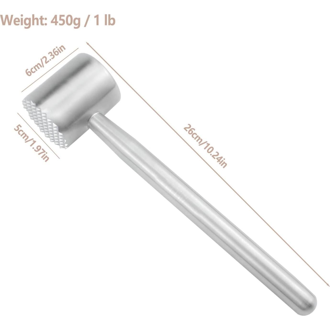 Mallet de ablandador de carne XueVeer acero inoxidable 304