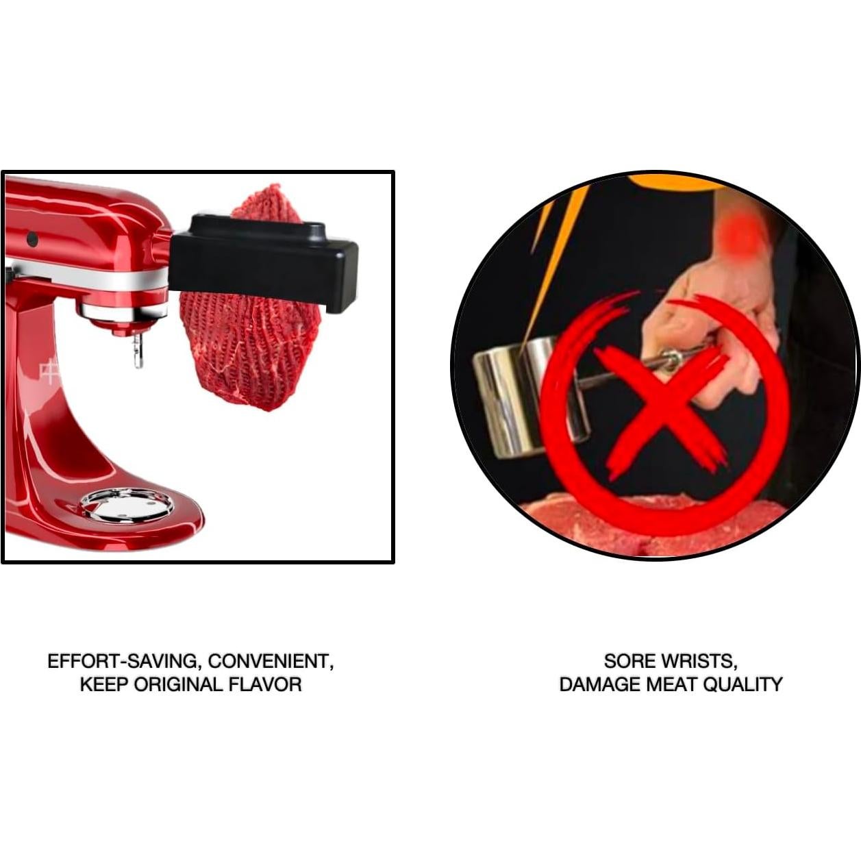 Herramienta ablandadora de carne WQV eléctrica 11.43 cm