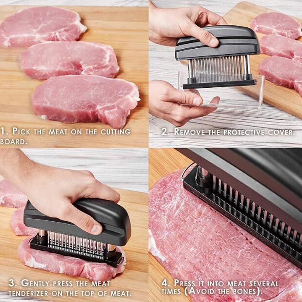 Abrelatas de Carne Hoshen Acero Inoxidable 48 Agujas Negro