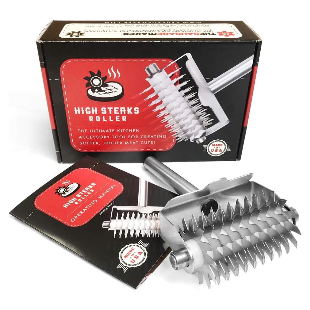 Aplanador de Carne Manual High Steaks Roller Acero Inoxidable