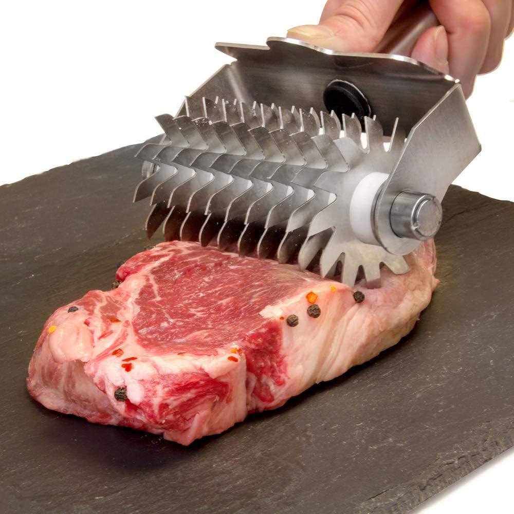 Aplanador de Carne Manual High Steaks Roller Acero Inoxidable