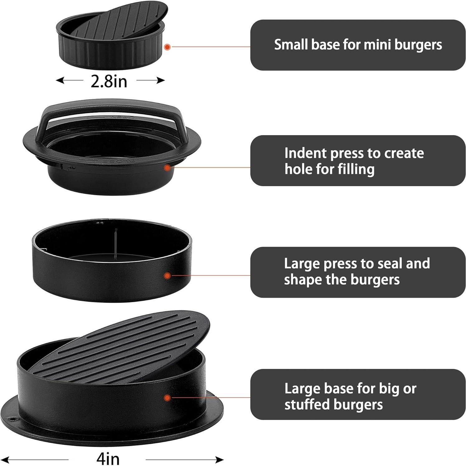 Conjunto Prensa de Hamburguesas Hierro Fundido Leonyo 2.43kg