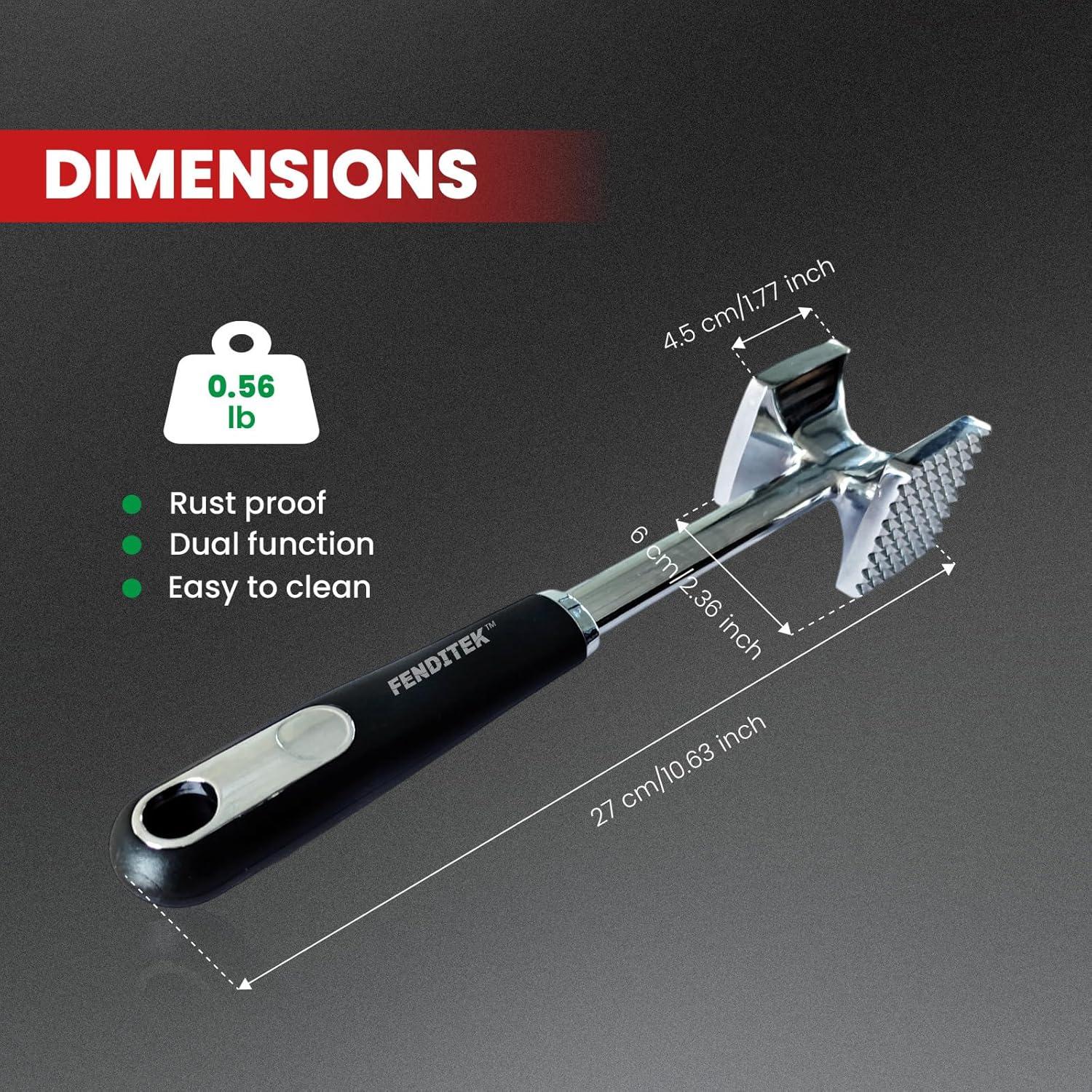Ablandador de carne FENDITEK acero inoxidable 27x6 cm