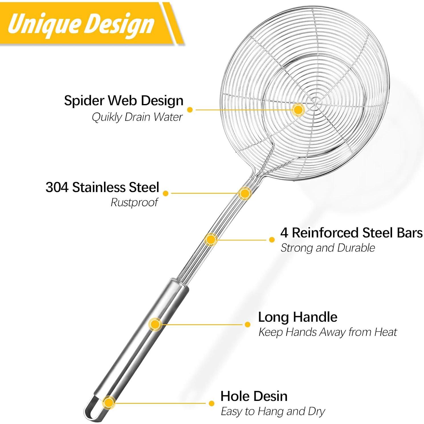 Coladores grandes de acero inoxidable BundlePro - 2 unidades