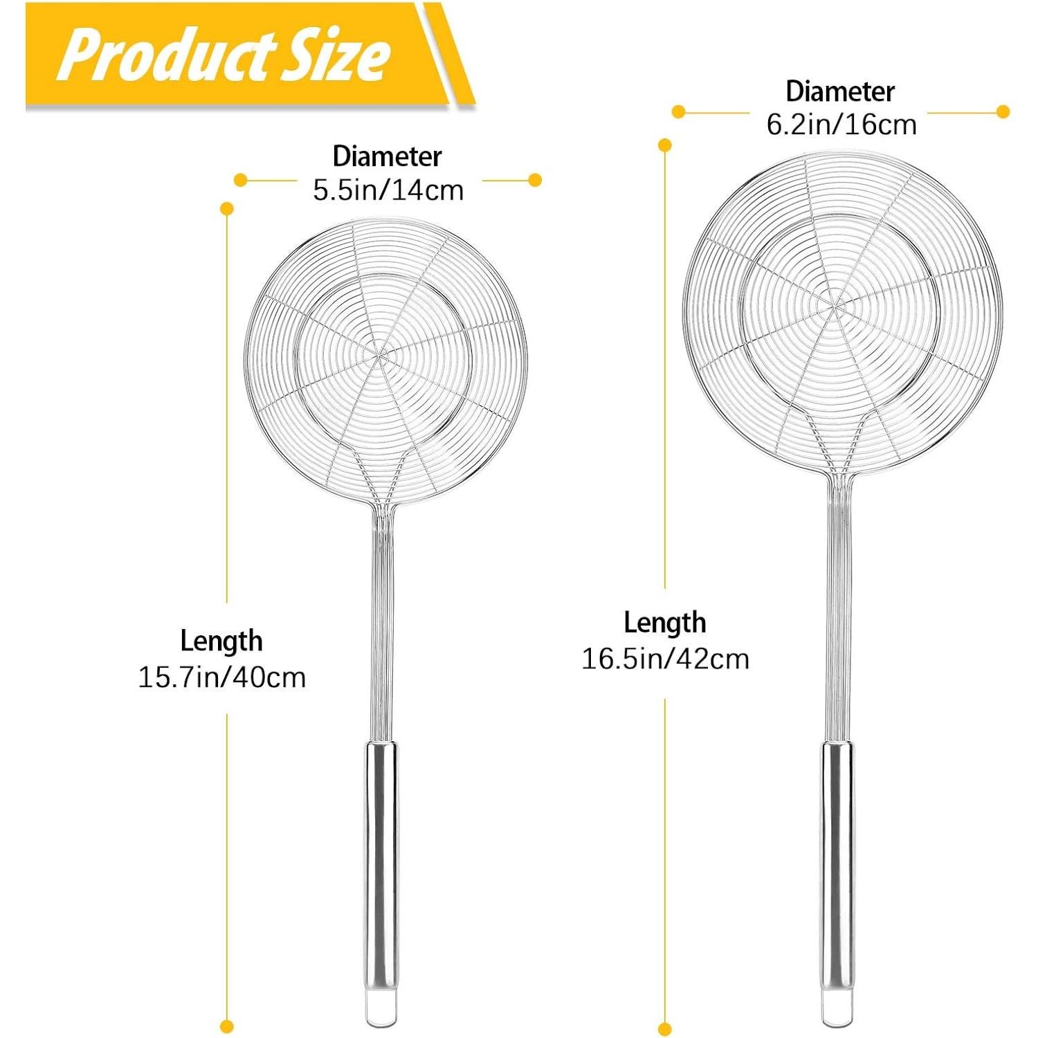 Coladores grandes de acero inoxidable BundlePro - 2 unidades