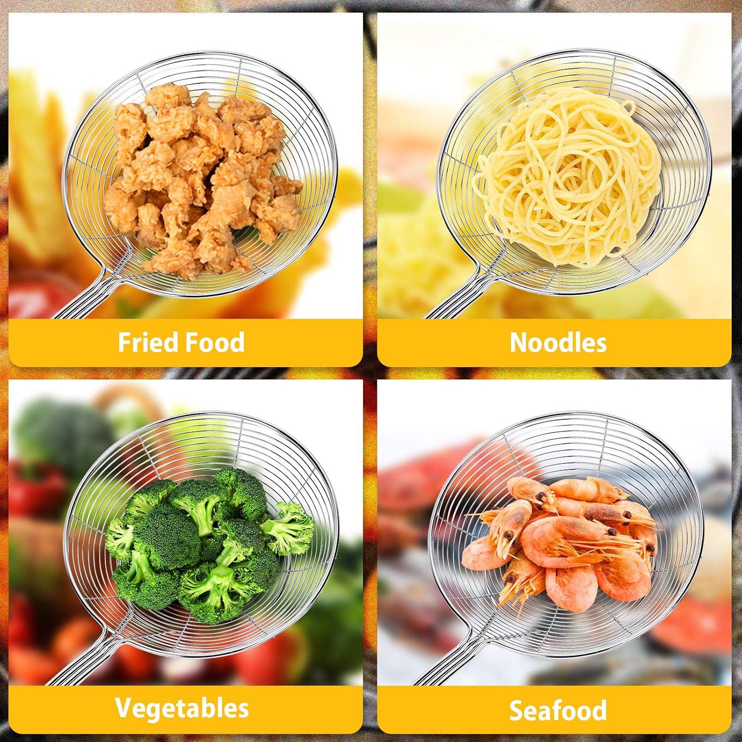 Coladores grandes de acero inoxidable BundlePro - 2 unidades