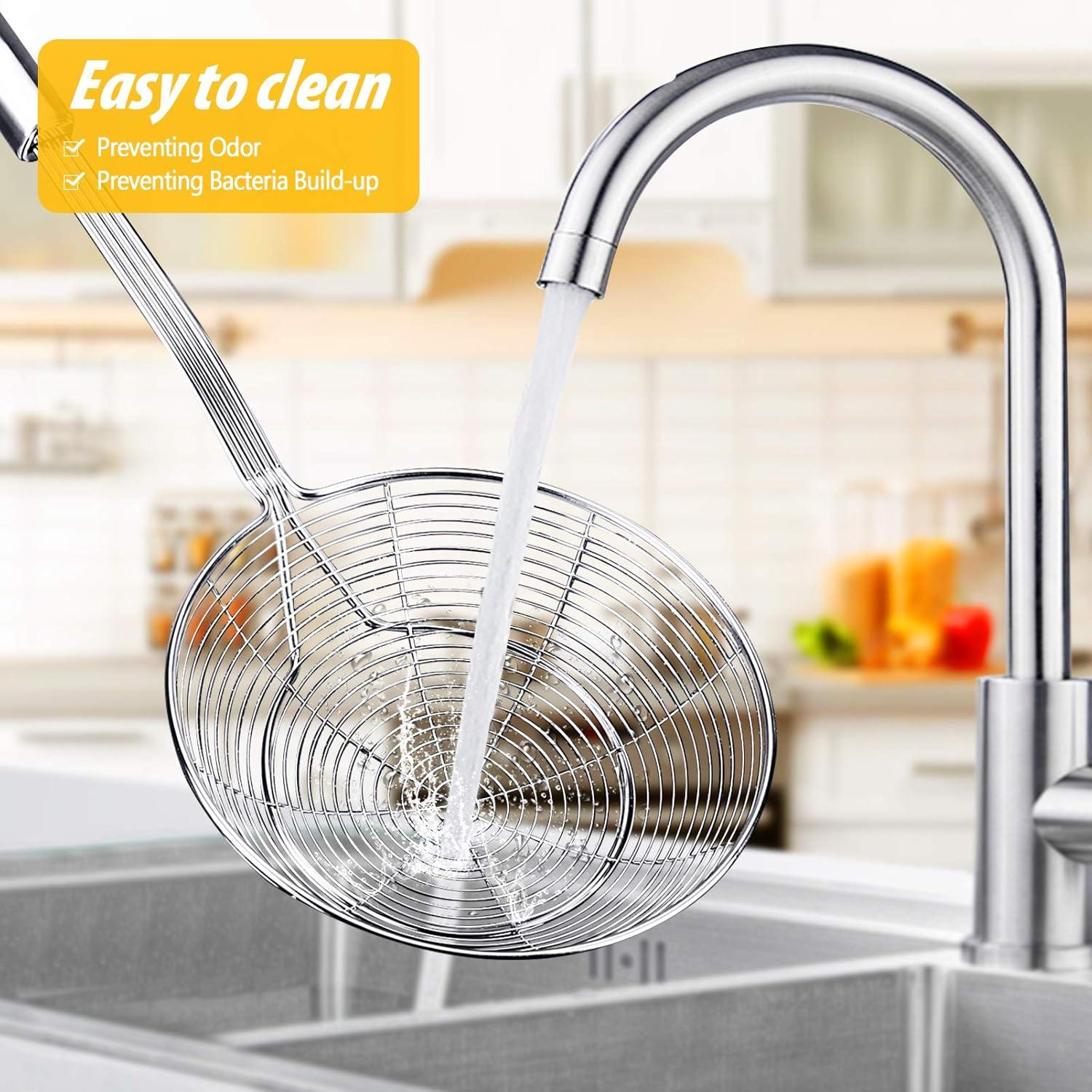 Coladores grandes de acero inoxidable BundlePro - 2 unidades