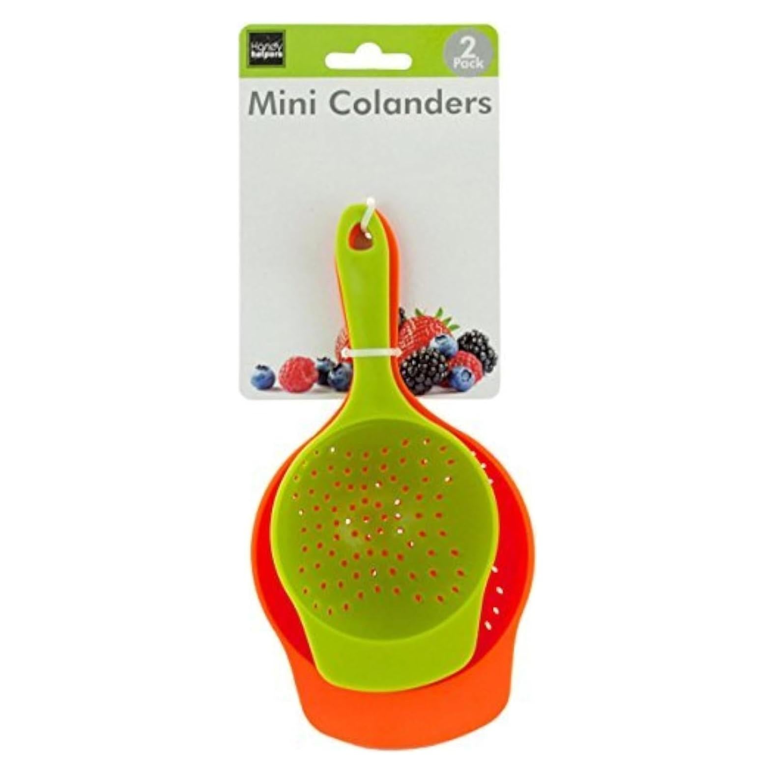 Set de Mini Coladores Handy Helpers 2 Piezas Plástico 16.5 y 19 cm