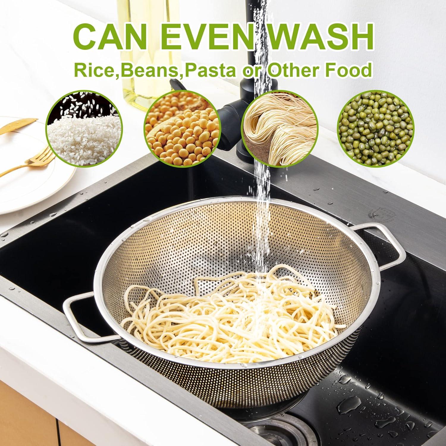 Colador de Acero Inoxidable Gulex 3QT Apto Lavavajillas