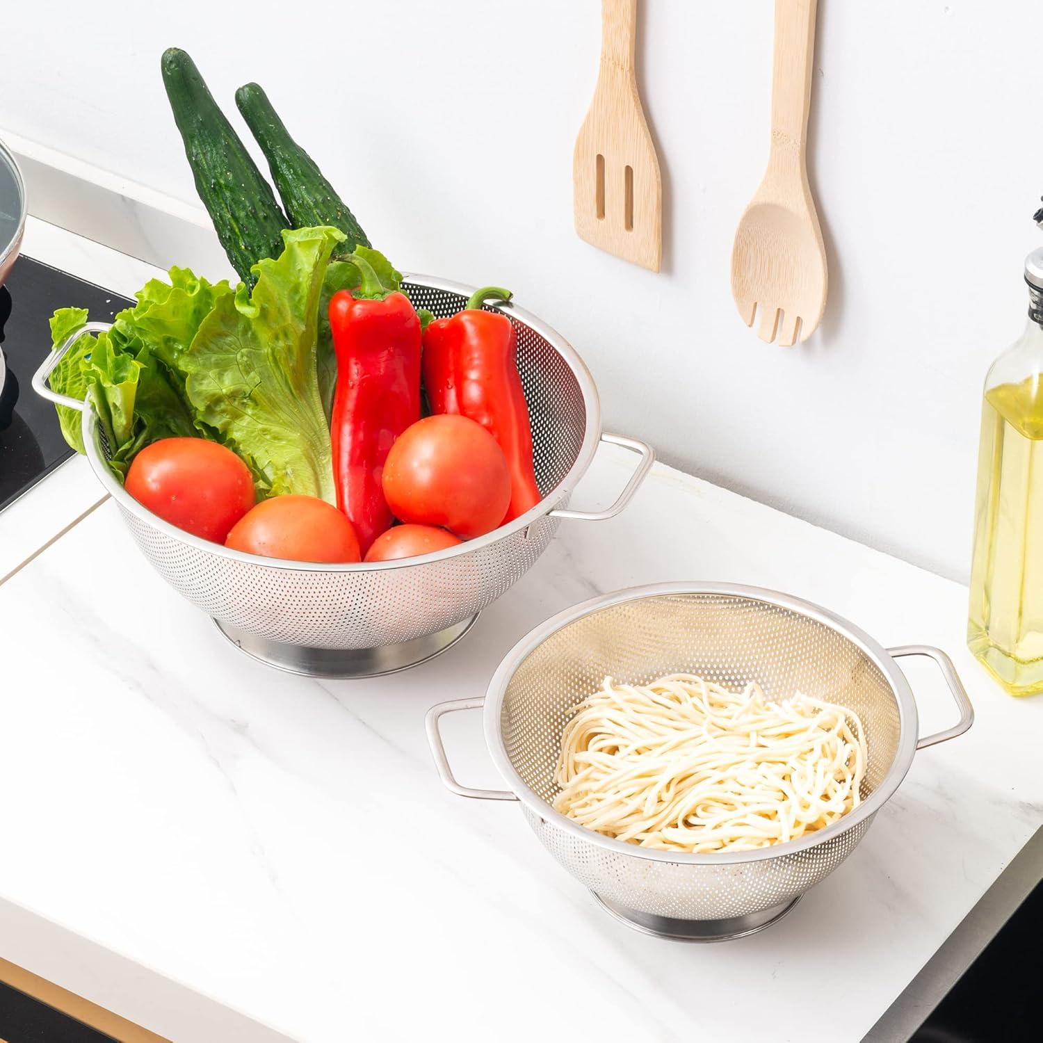 Colador de Acero Inoxidable Gulex 3QT Apto Lavavajillas