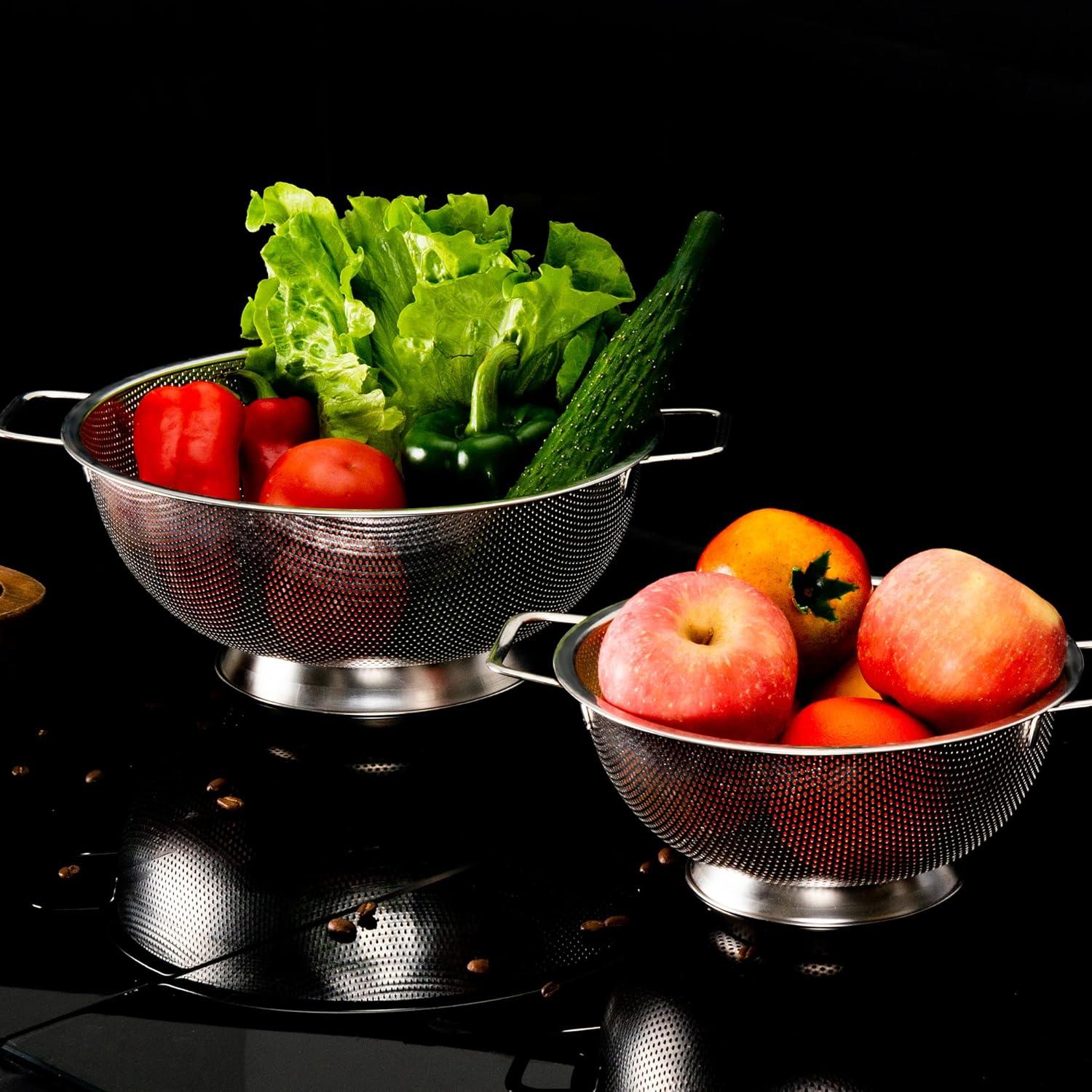 Colador de Acero Inoxidable Gulex 3QT Apto Lavavajillas