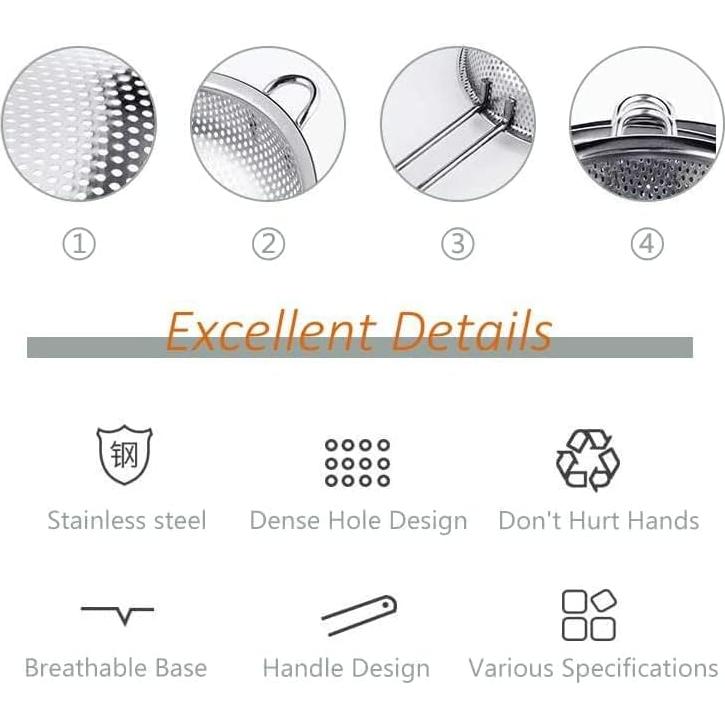 Colador de Acero Inoxidable GREATLINK 4,73L con Mango