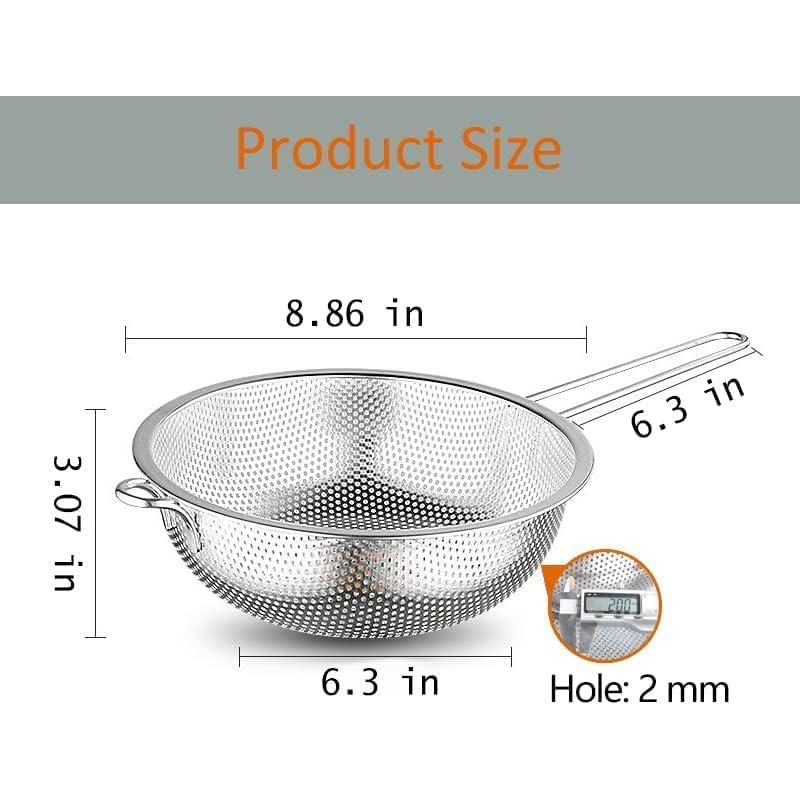 Colador de Acero Inoxidable GREATLINK 4,73L con Mango