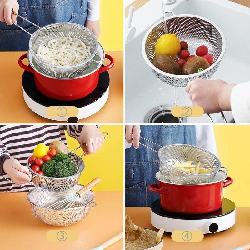 Colador de Acero Inoxidable GREATLINK 4,73L con Mango