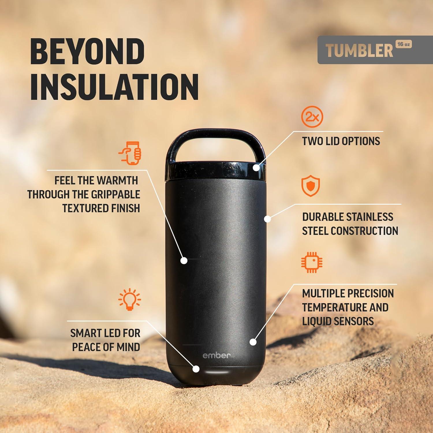 Taza de Viaje Ember con Control de Temperatura 473 ml Negra