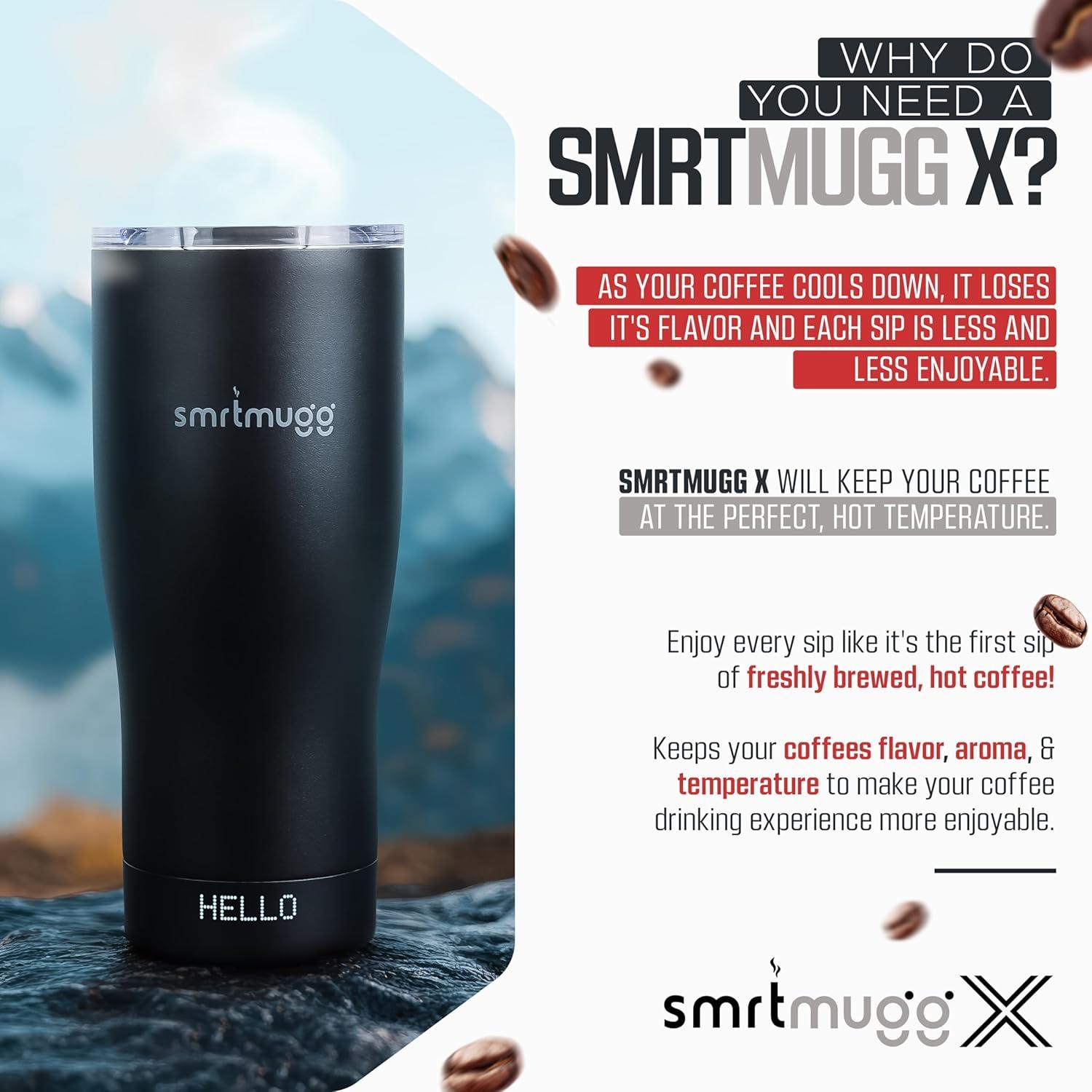 Taza calefaccionada SmrtMugg X 560 ml con control LCD