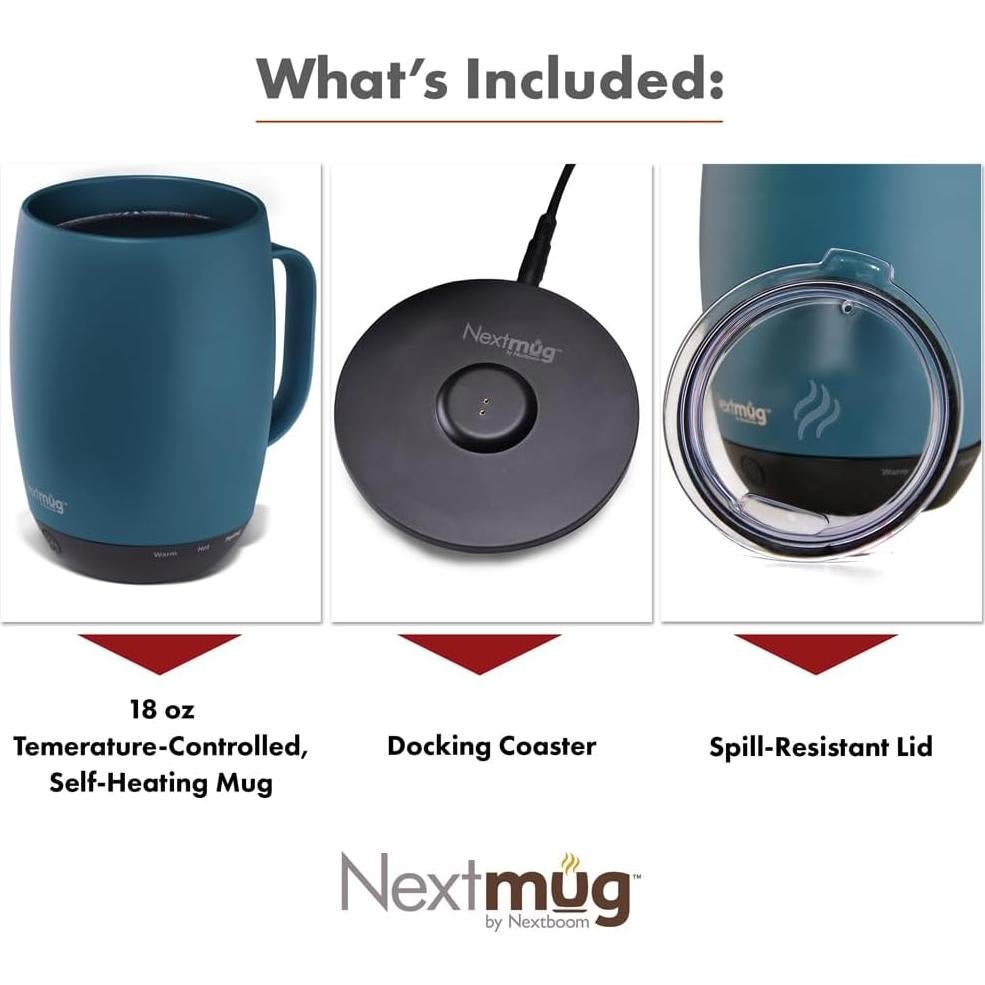 Nextmug Plus - Taza autocalentable 18 oz. Azul pizarra