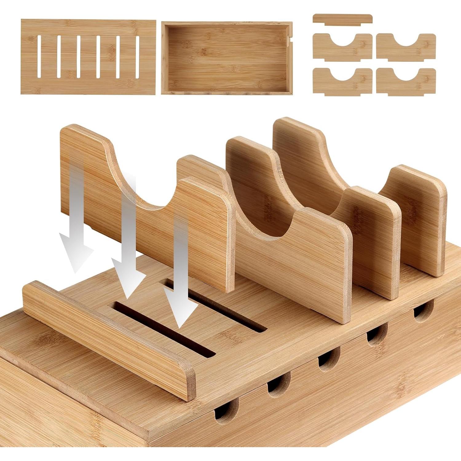 Estación de Carga de Bambú MINCORD para 5 Dispositivos