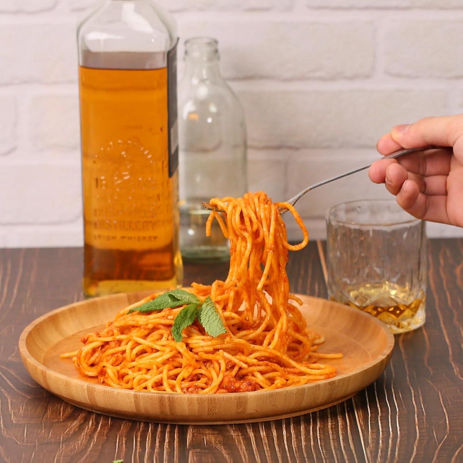 Juego de Platos de Cena de Bambú ZTHapwa 2 Piezas 25,4 cm