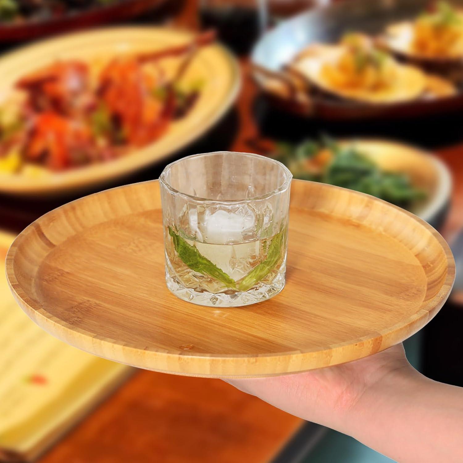 Juego de Platos de Cena de Bambú ZTHapwa 2 Piezas 25,4 cm