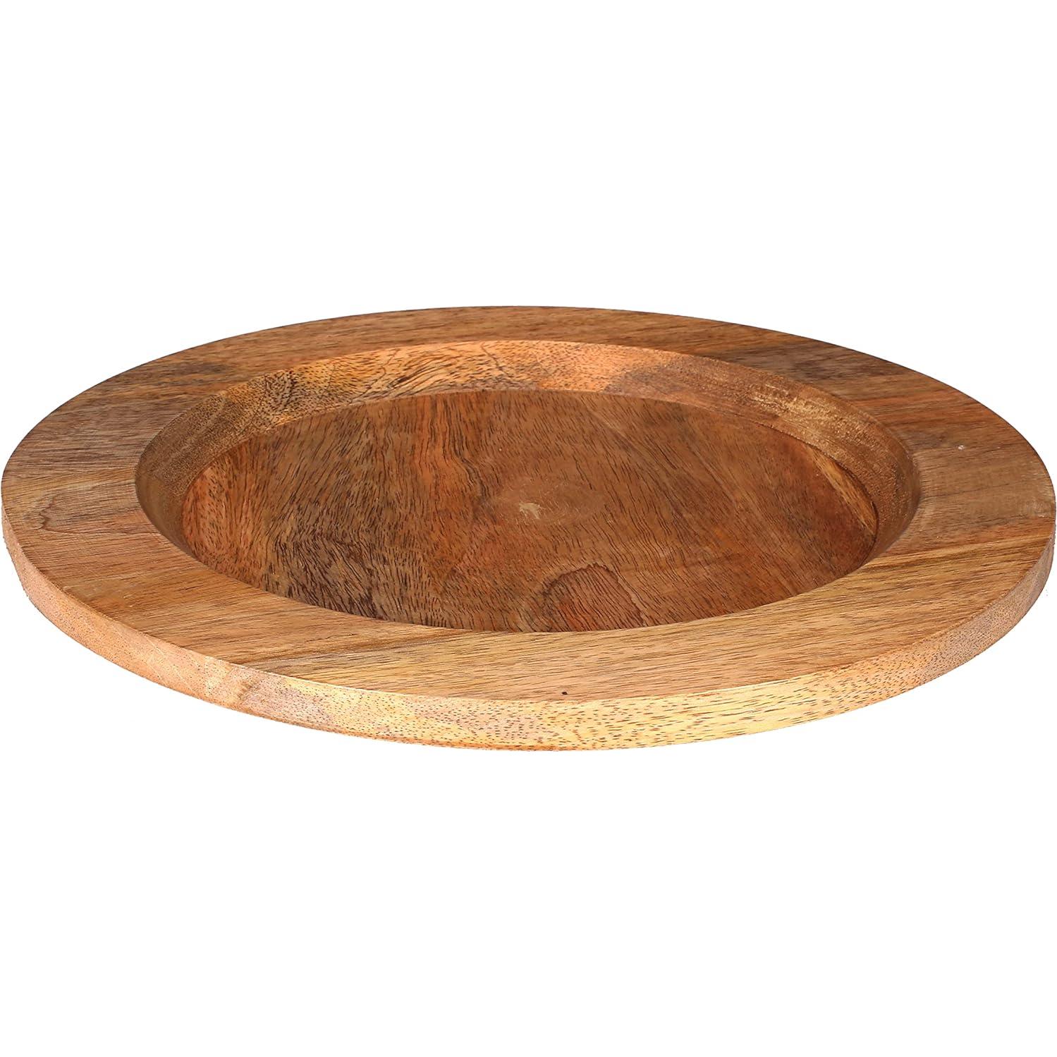Platos Cargadores de Madera Natural Alpha Living - 33 cm (2 Pzs)