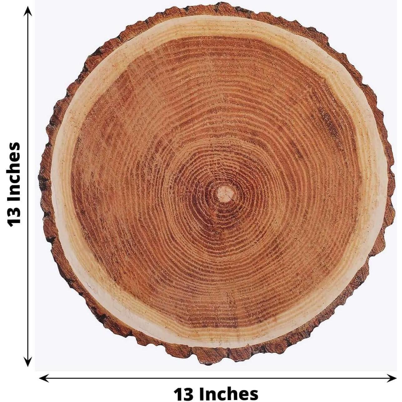 Bandejas Desechables Efavormart 33 cm Rodajas Madera 6 Piezas