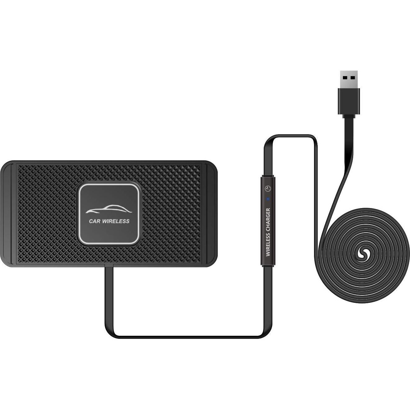 Cargador Inalámbrico para Auto ASUMATO Qi 15W USB QC 3.0