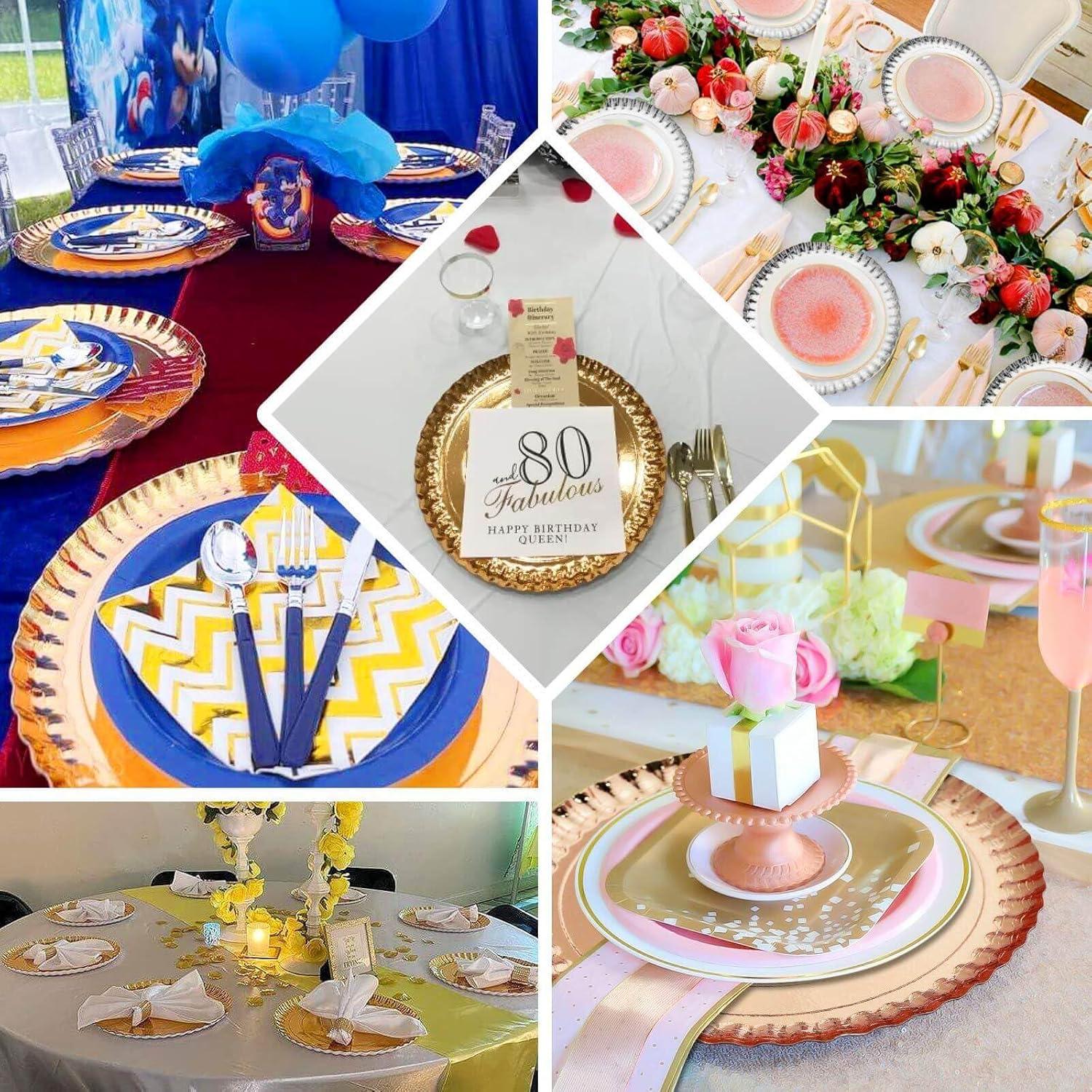 Platos Cargadores Desechables Efavormart 10 Unidades 33 cm