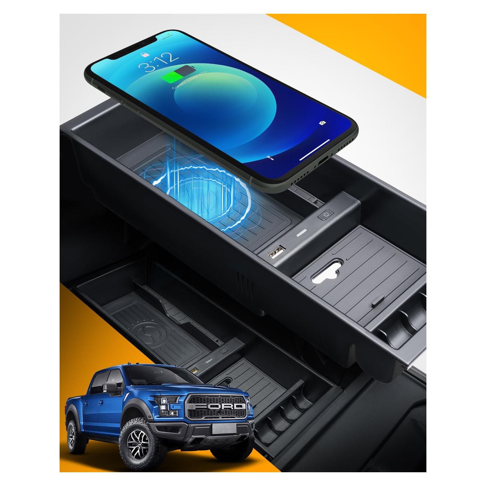 Cargador Inalámbrico CarQiWireless para Ford F150 2009-2025