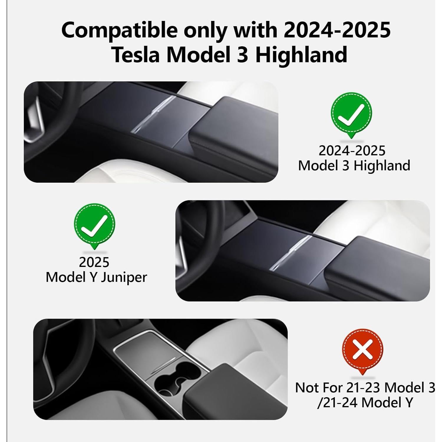 Bandeja Organizadora Consola Central Tesla 2025 Cybtkcar