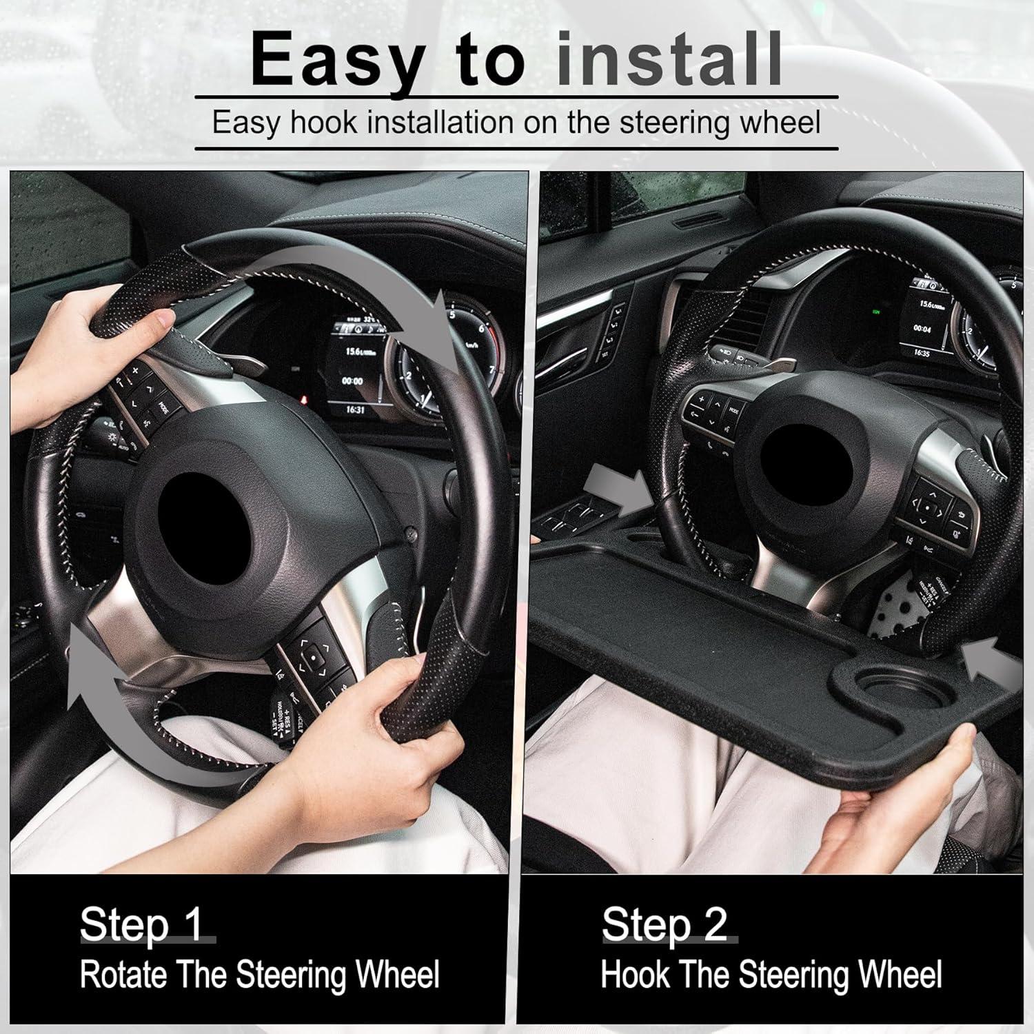 Escritorio de Volante JUSTTOP para Coche Negro 0.54 kg