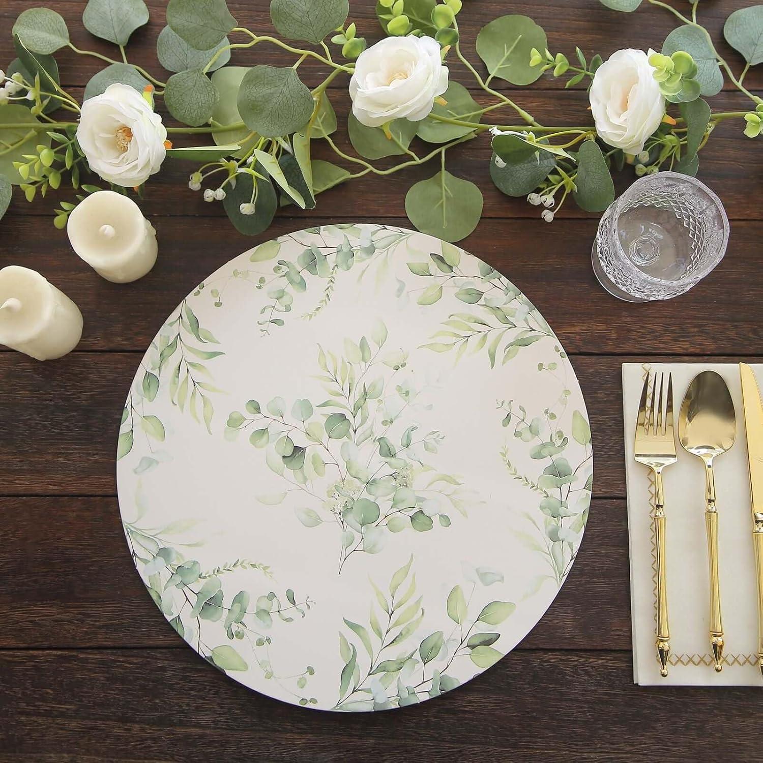 Platos Desechables Ecológicos Efavormart 6 Unidades 33 cm