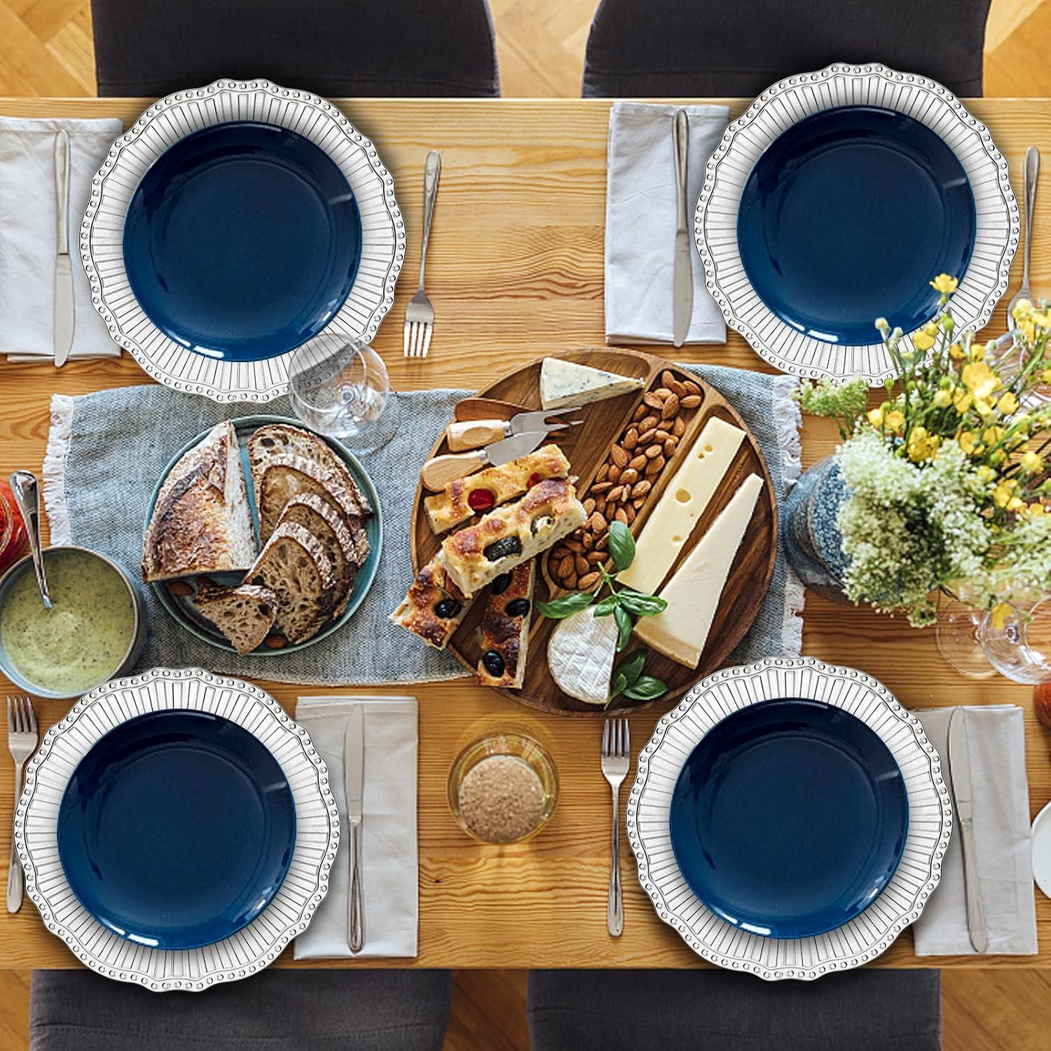 Platos Cargadores Dicunoy 12 Piezas 33 cm Plateados