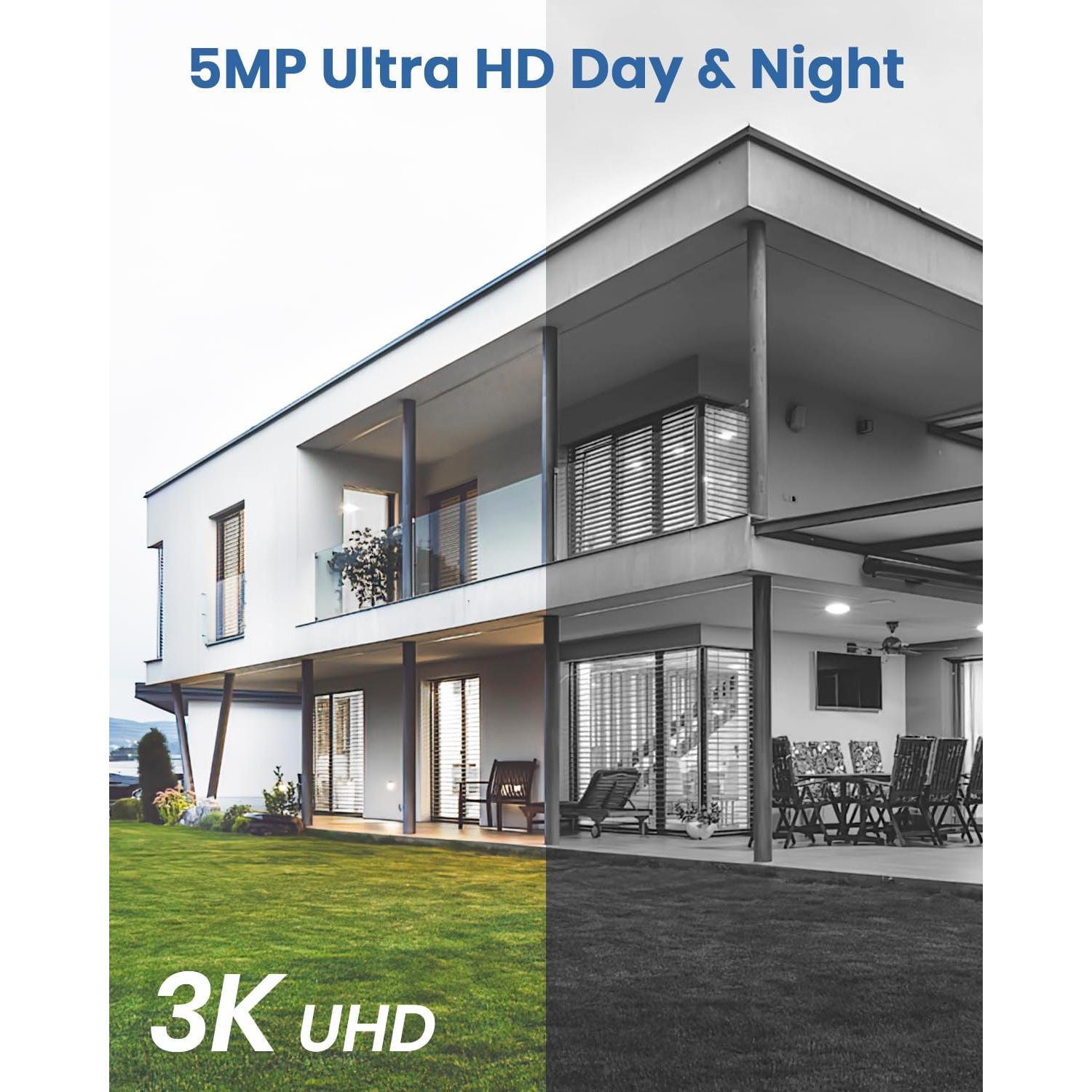 Cámara de Seguridad Solar AOSU 5MP Inalámbrica para Exterior