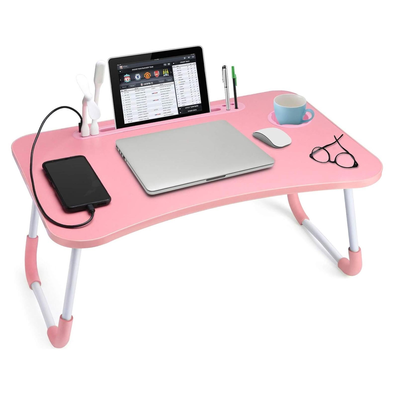 Mesa Plegable para Laptop Slendor Rosa 60x39 cm Portátil