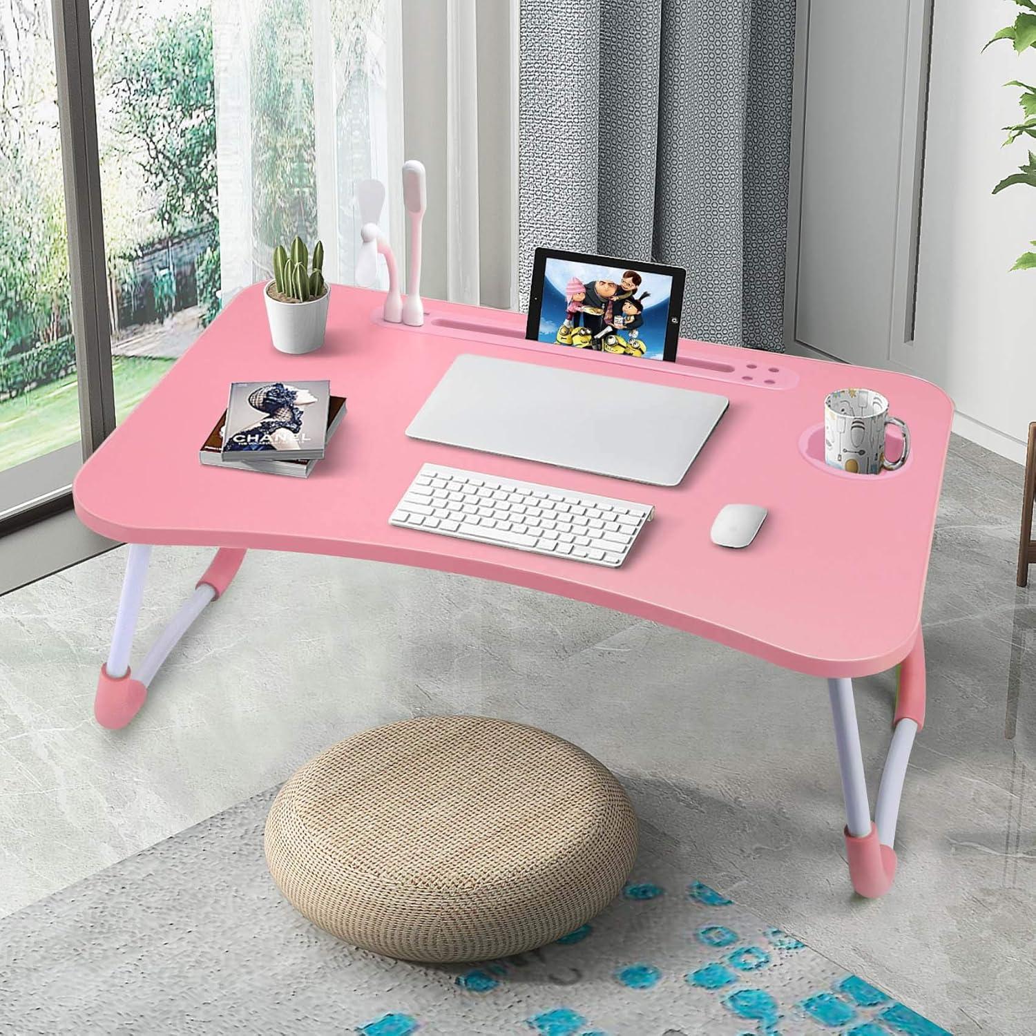 Mesa Plegable para Laptop Slendor Rosa 60x39 cm Portátil