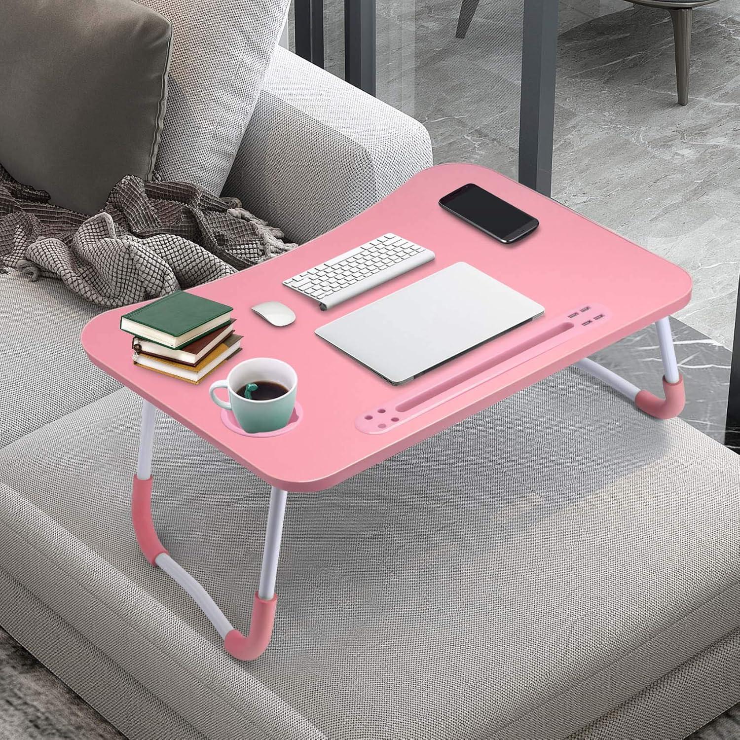 Mesa Plegable para Laptop Slendor Rosa 60x39 cm Portátil