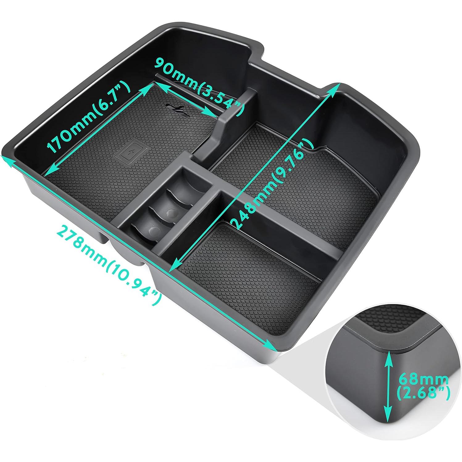 KEWISAUTO Wireless Charger for 2007-2014 Silverado/Sierra, Center Console Organizer Box for Chevy Silverado Avalanche Suburban Tahoe/GMC Sierra 2007 2008 2009 2010 2011 2012 2013 2014 Accessories