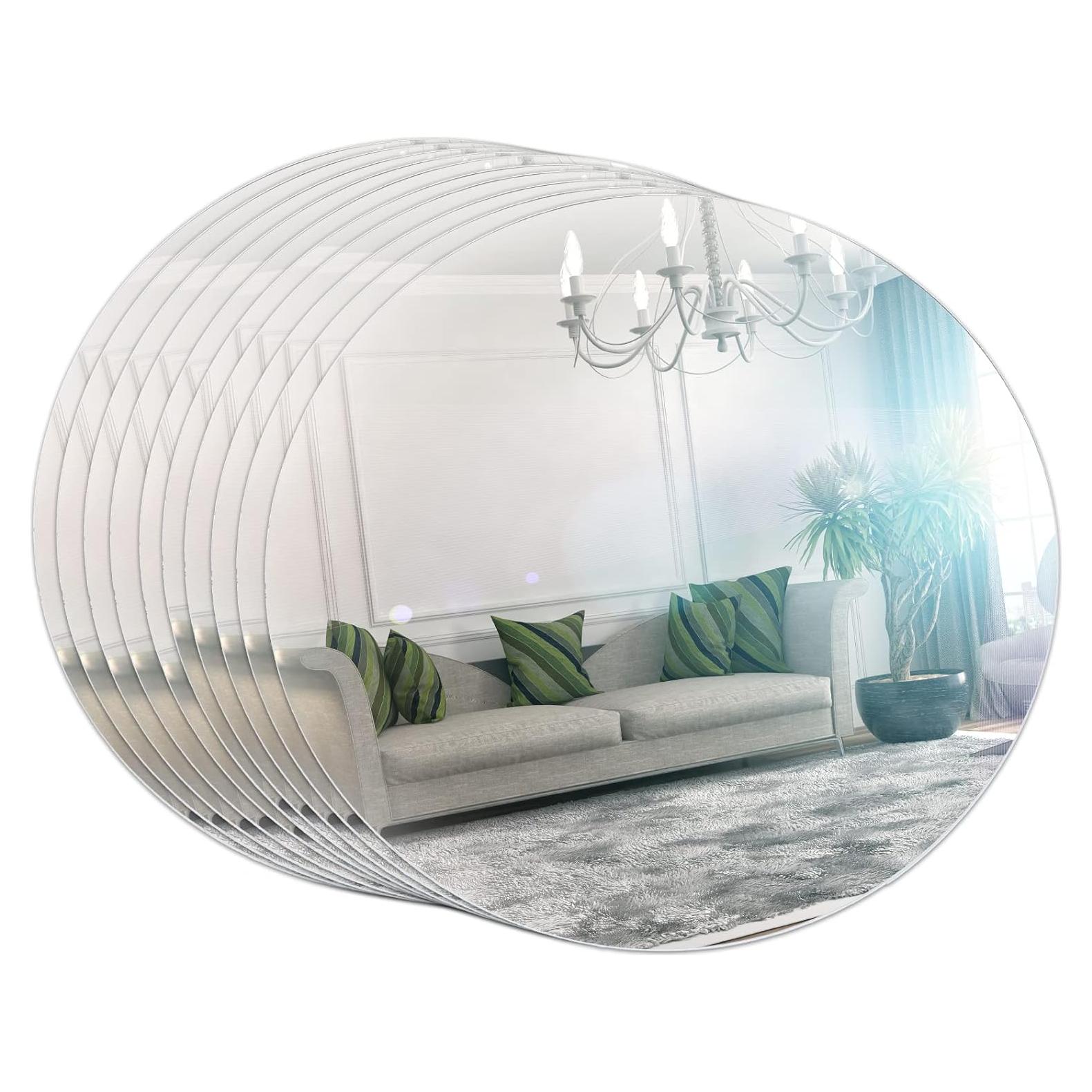 12 Bandejas Espejo Decorativas Boao 19.8 cm para Bodas