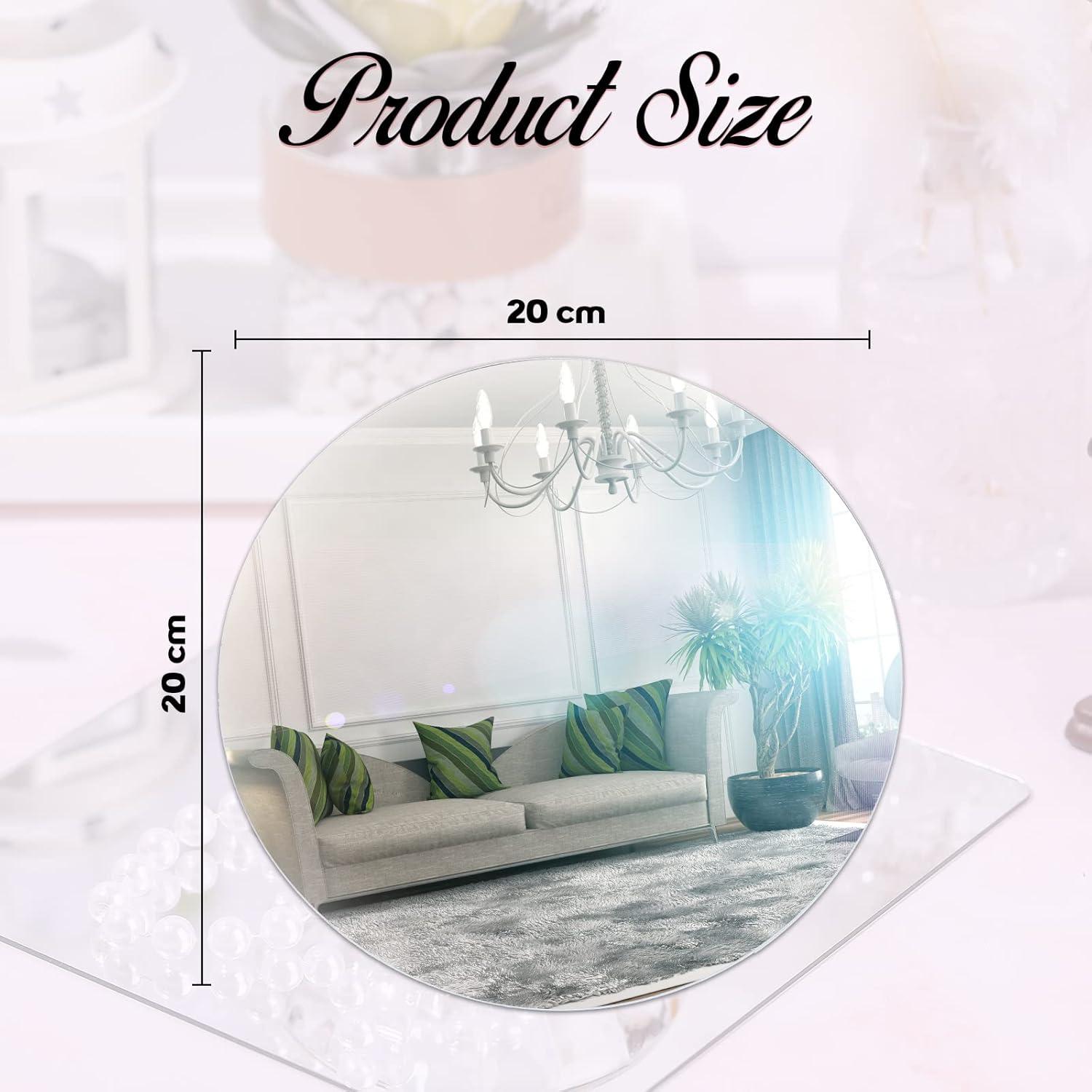 12 Bandejas Espejo Decorativas Boao 19.8 cm para Bodas