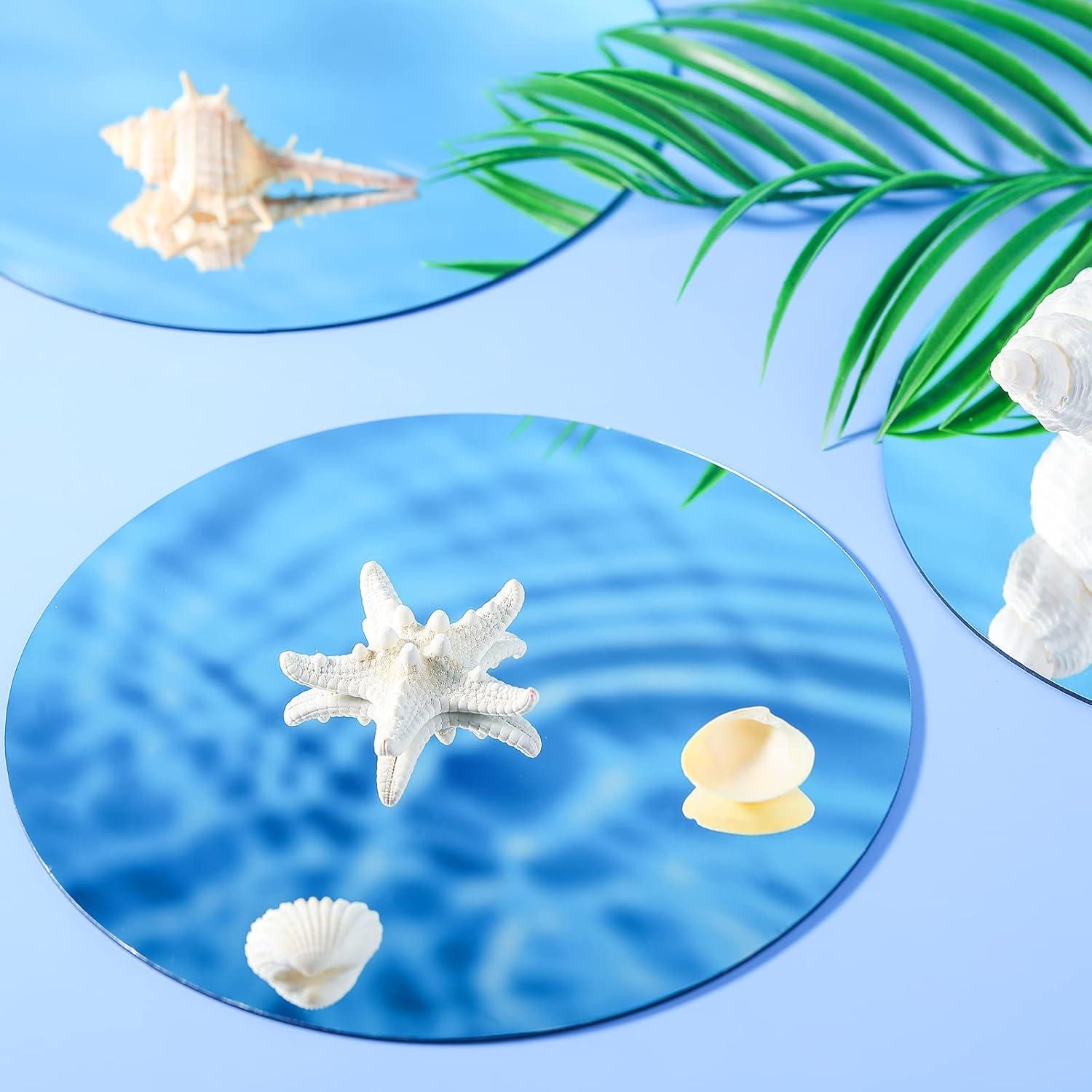 12 Bandejas Espejo Decorativas Boao 19.8 cm para Bodas