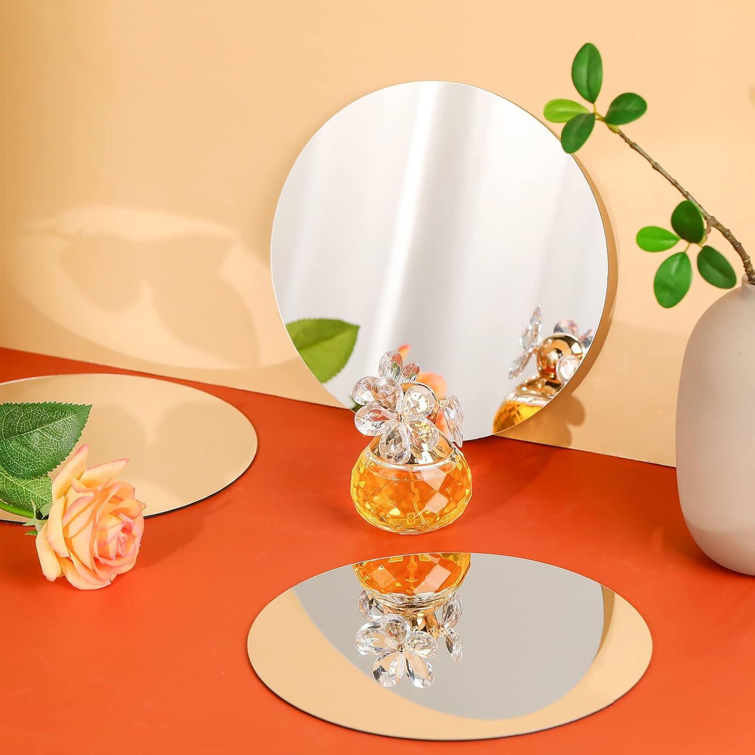 12 Bandejas Espejo Decorativas Boao 19.8 cm para Bodas