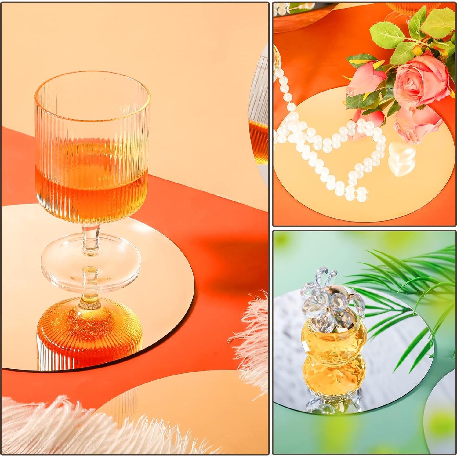 12 Bandejas Espejo Decorativas Boao 19.8 cm para Bodas