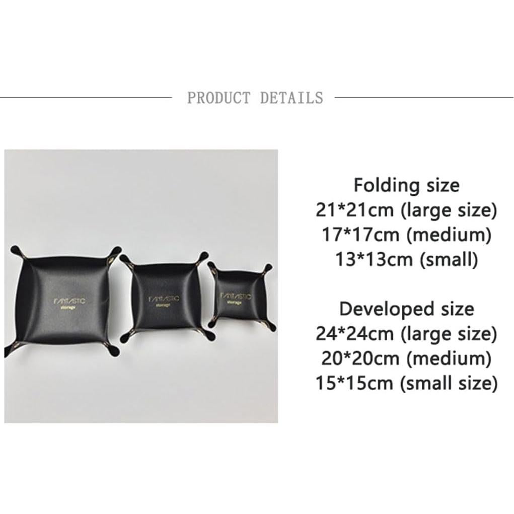 3 Piezas Bandeja de Cuero PU Garajonay Organizador Marrón