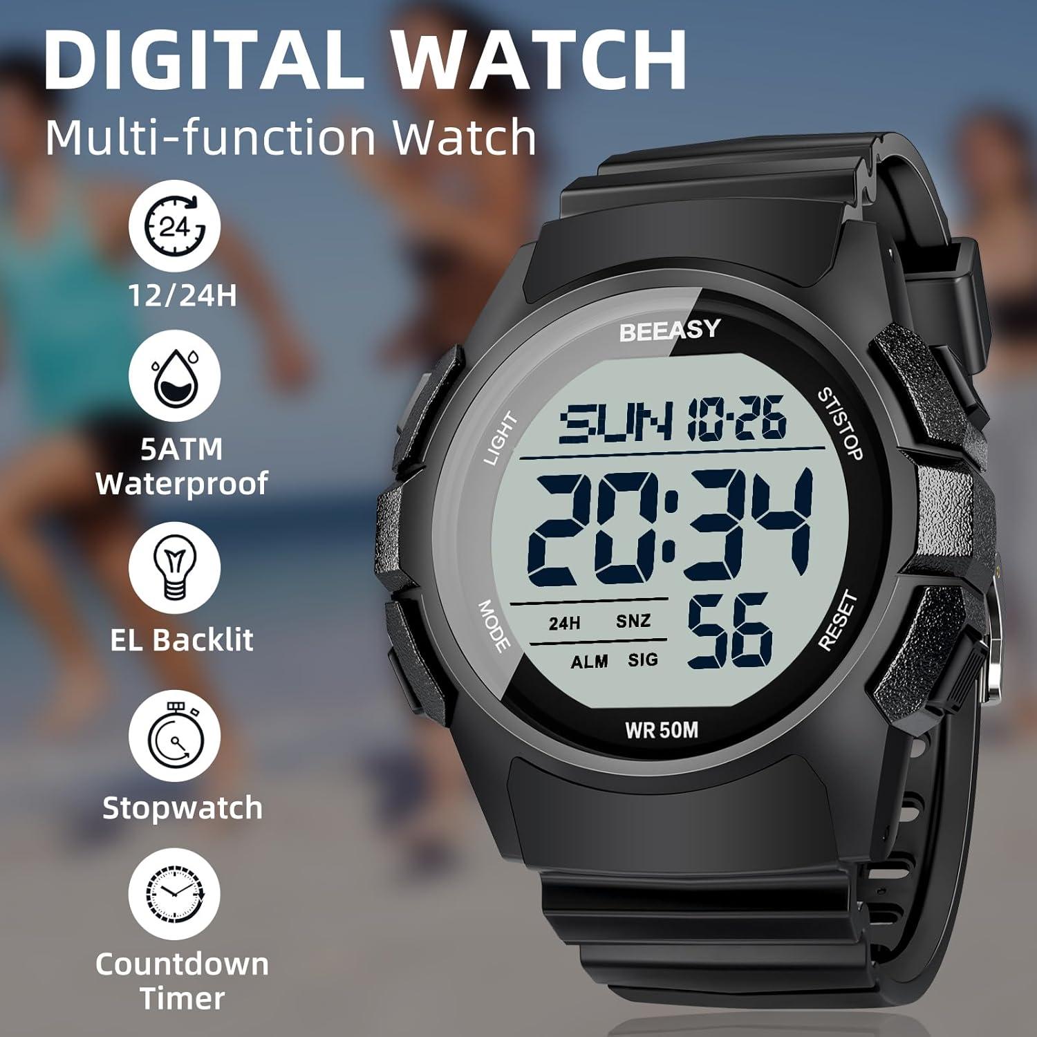 Reloj Deportivo Digital Beeasy AW03 Impermeable 5ATM