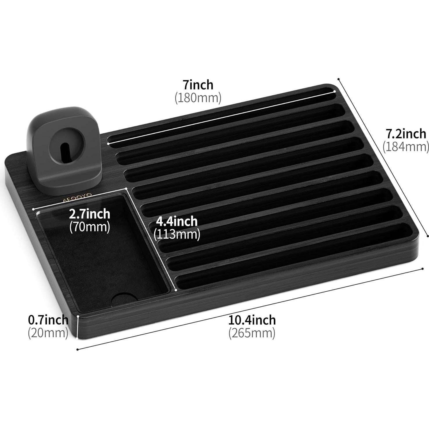 Organizador de bandas para Apple Watch AFOOYO con carga negra