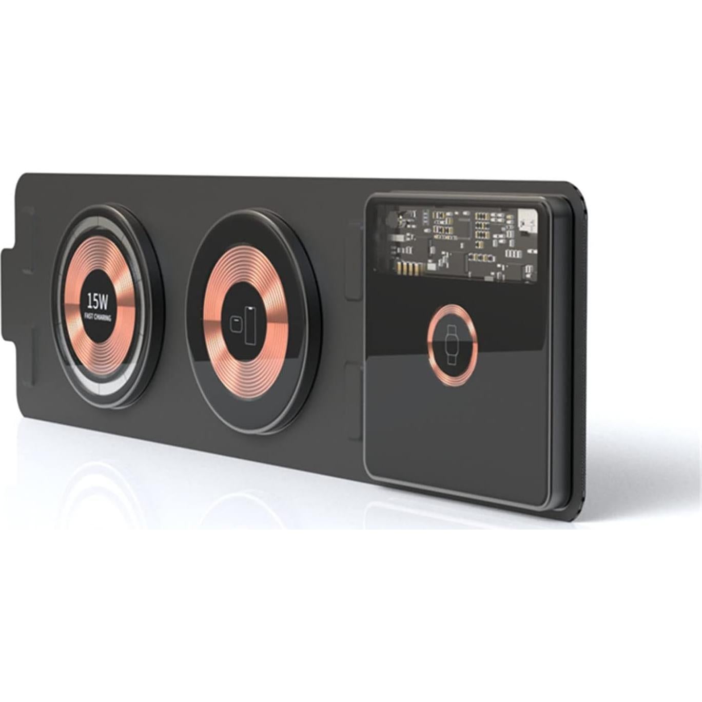 [Dual 15W] Foldable Fast Wireless Charger, 3 in 1 Travel Magnetic Wireless Charger, Wireless Charging Pad Compatible with Mag-Safe Charger for iPhone 16/15/14/13/12, Samsung, Apple Watch, AirPods