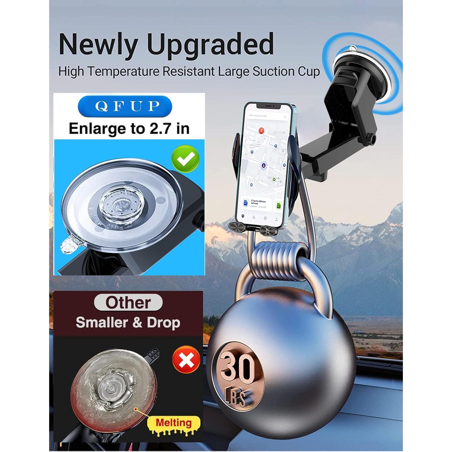 Soporte Cargador Inalámbrico Auto QFUP A3 15W Automático